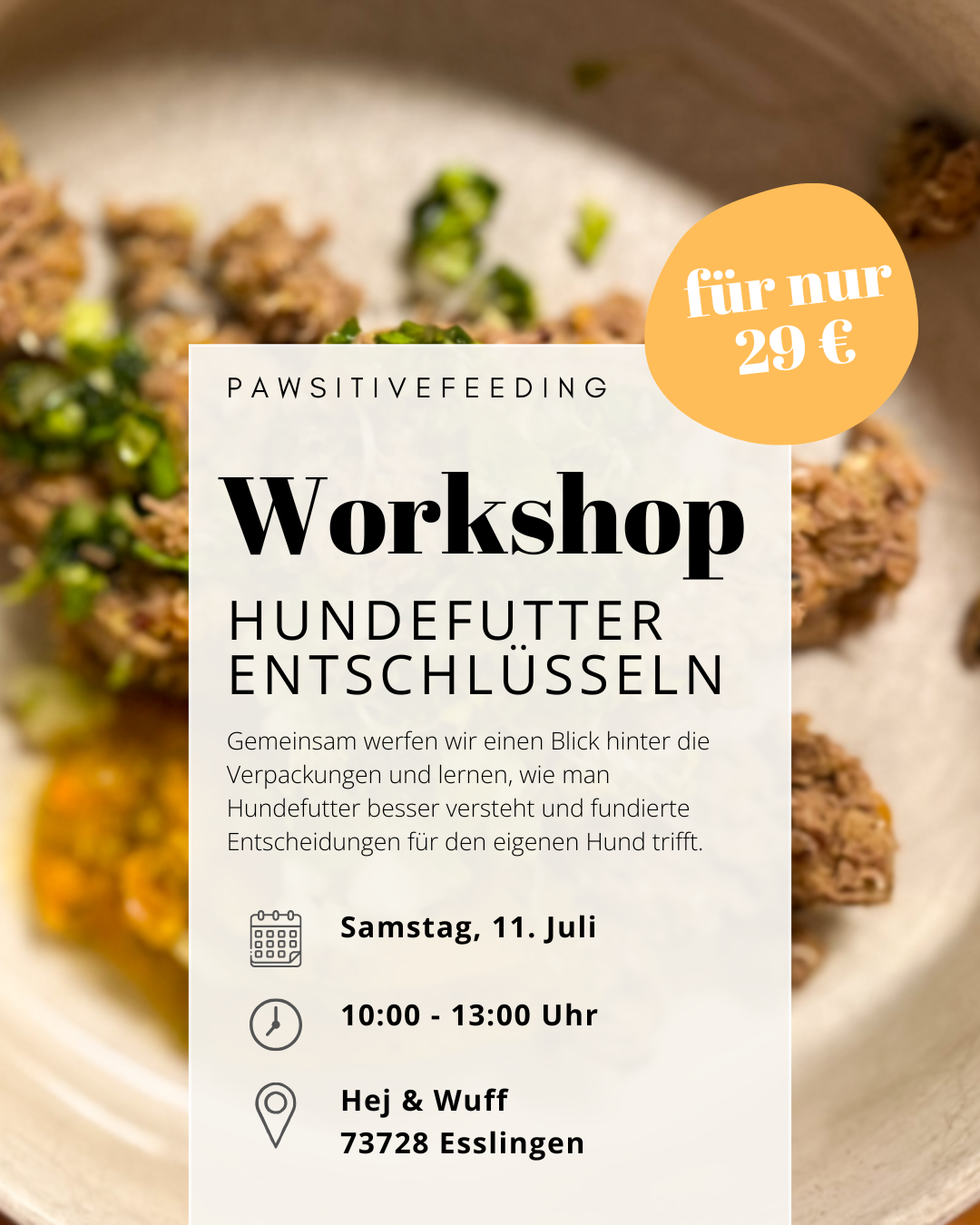 Hundefutter entschlüsseln – Das Live-Event in Esslingen