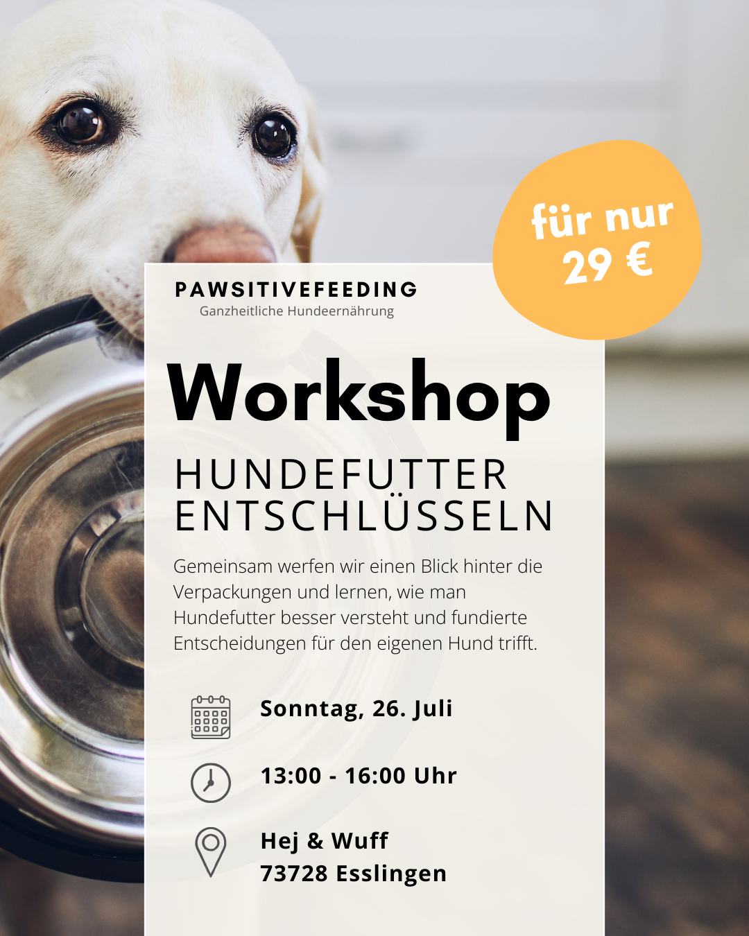 Hundefutter entschlüsseln – Das Live-Event in Esslingen